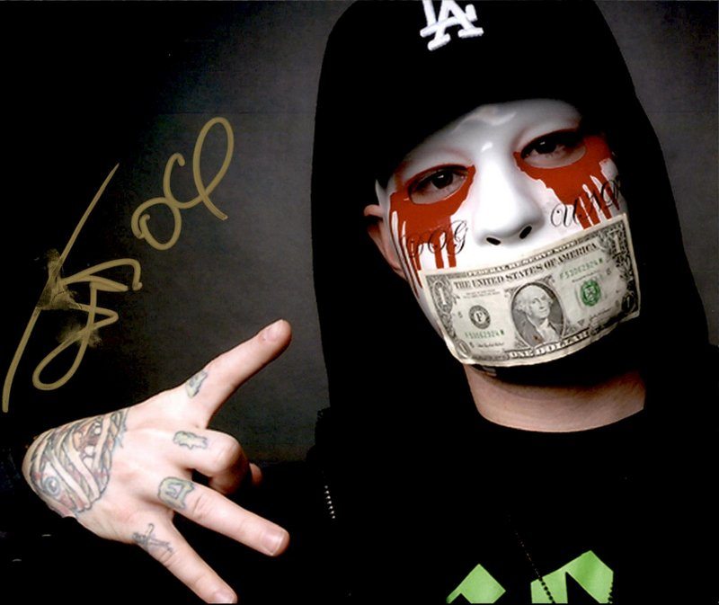 J Dog Of Hollywood Undead Signed Authentic 8x10 Free Ship The Autograph Bank