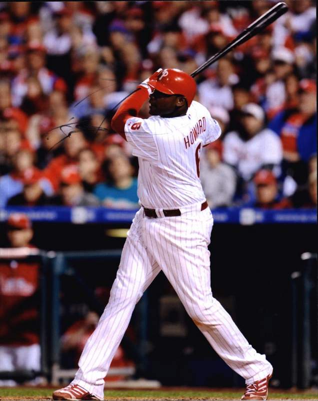 Ryan Howard signed AUTHENTIC 8x10, Free Ship